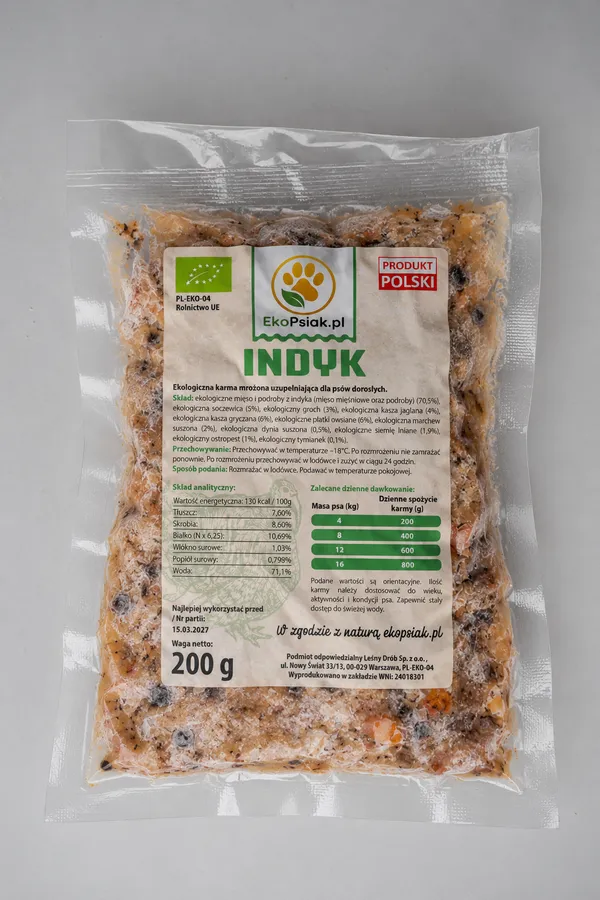 Opakowanie EkoPsiak – Indyk, 200 g