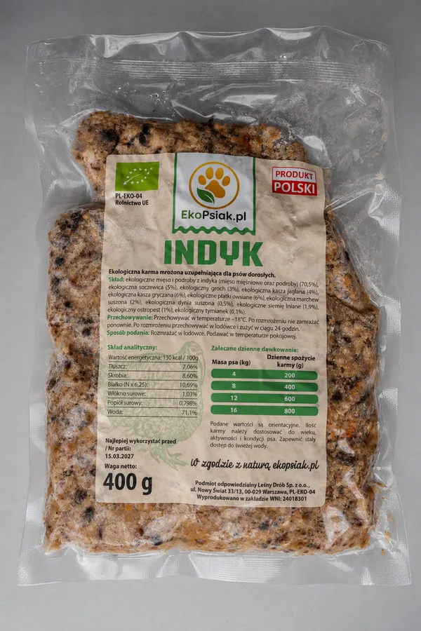 Opakowanie EkoPsiak – Indyk, 400 g