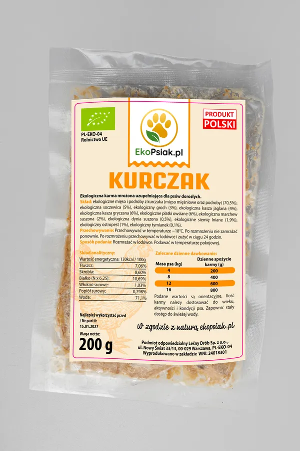 Opakowanie EkoPsiak – Kurczak, 200 g