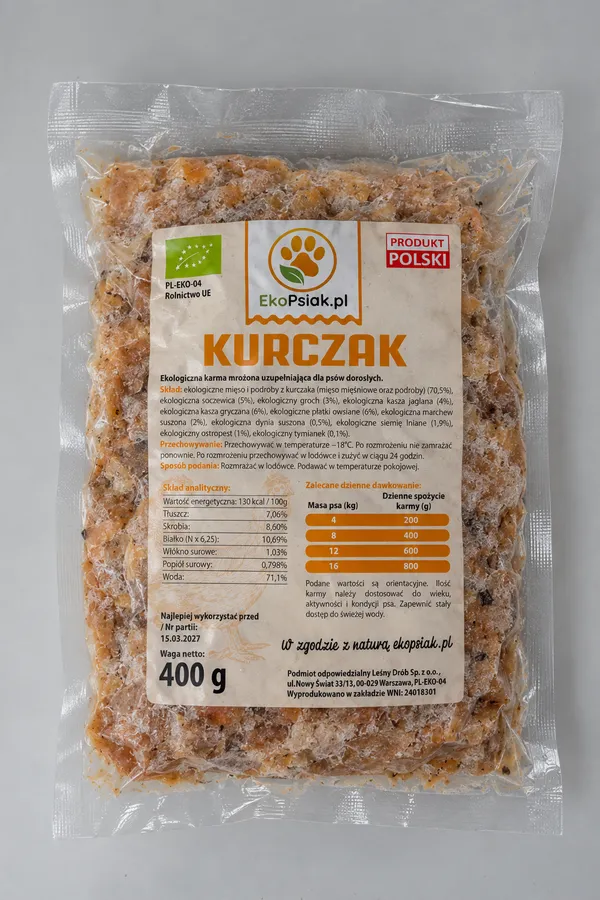 Opakowanie EkoPsiak – Kurczak, 400 g