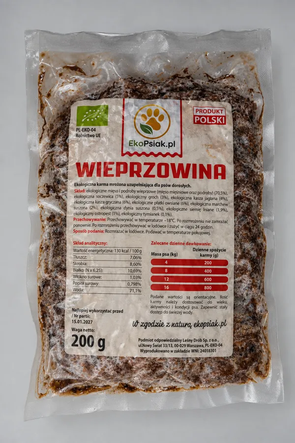 Opakowanie EkoPsiak – Wieprzowina, 200 g